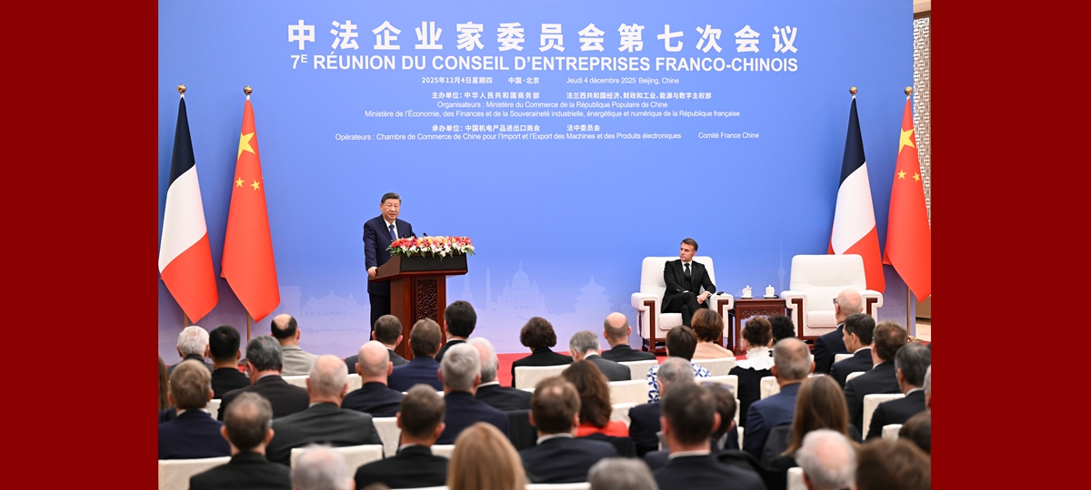 Xi, Macron attend closing ceremony of seventh meeting of China-France Business Council