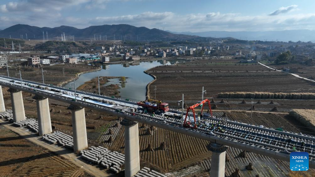 Chongqing-Kunming High-Speed Railway under construction