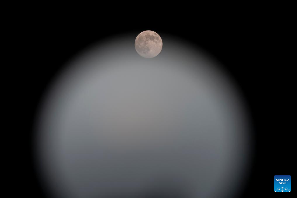 Full moon seen across China